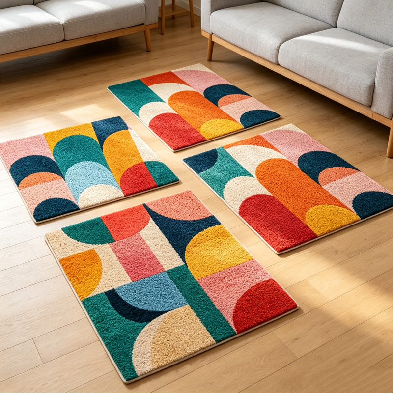Embroidery Meaning - Colorful Geometric Pattern Carpet Embroidery Latch
