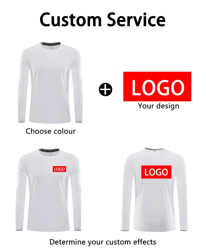 Cotton Long Sleeved Round Neck - Embroidery Design Logo ulasan dan harga