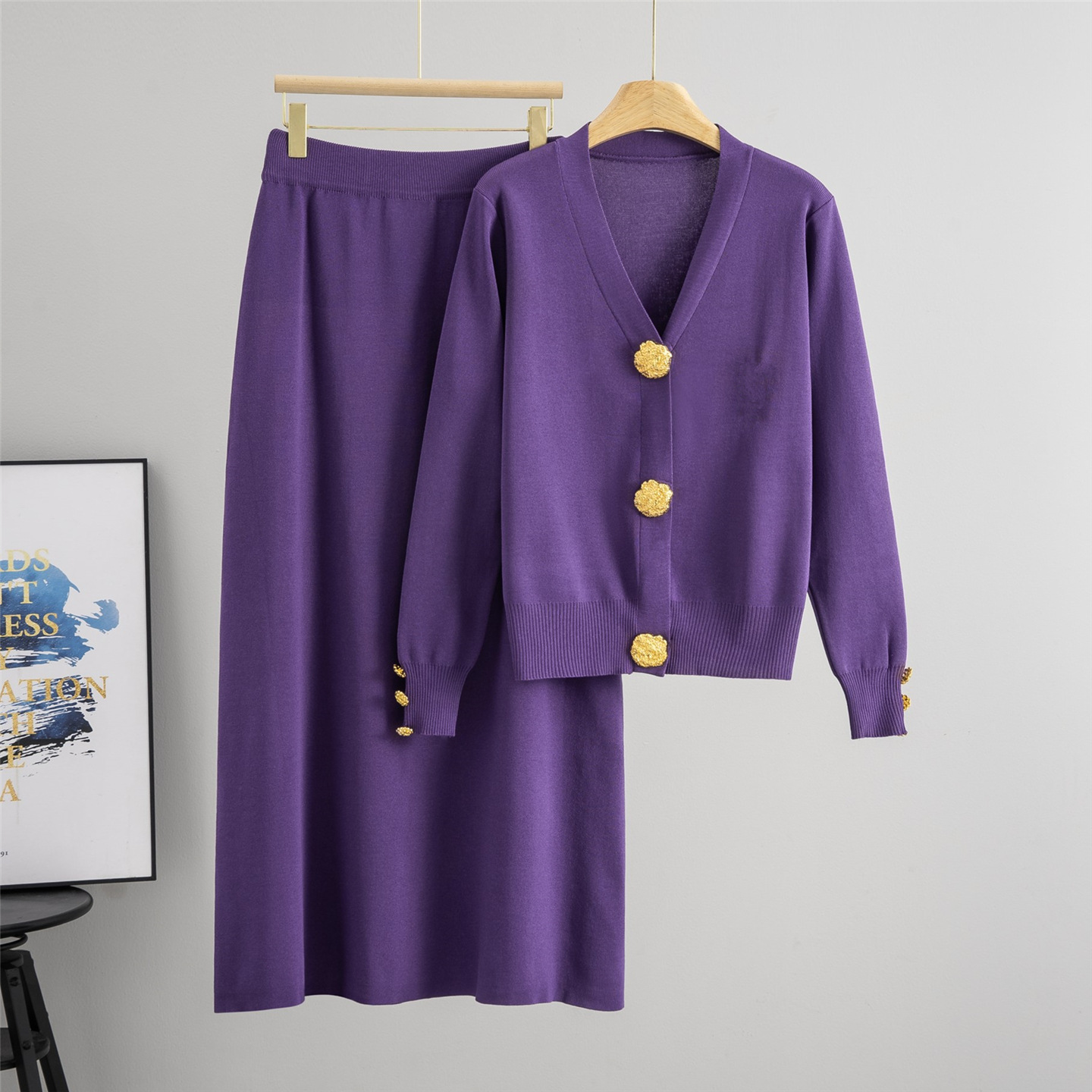 Women Knitted Sweater Muslim 2 - Embroidery Online ulasan dan harga