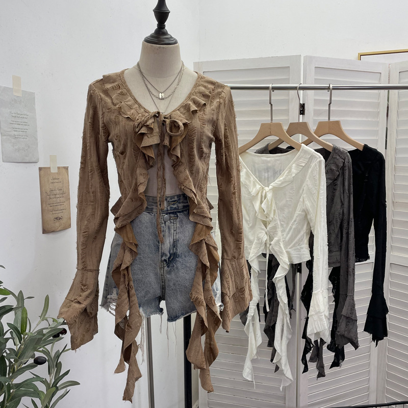 ISAROSE Wasteland Style Cardig - Embroidery Online ulasan dan harga