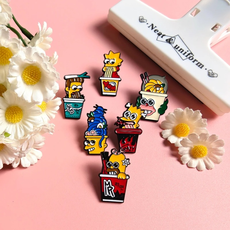 6pcs Set The Simpsons Cute fun - Embroidery Reddit ulasan dan harga