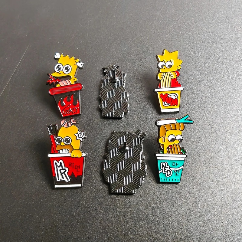 6pcs Set The Simpsons Cute fun - Embroidery Reddit ulasan dan harga