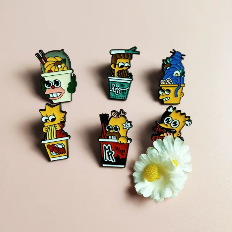 6pcs Set The Simpsons Cute fun - Embroidery Reddit ulasan dan harga