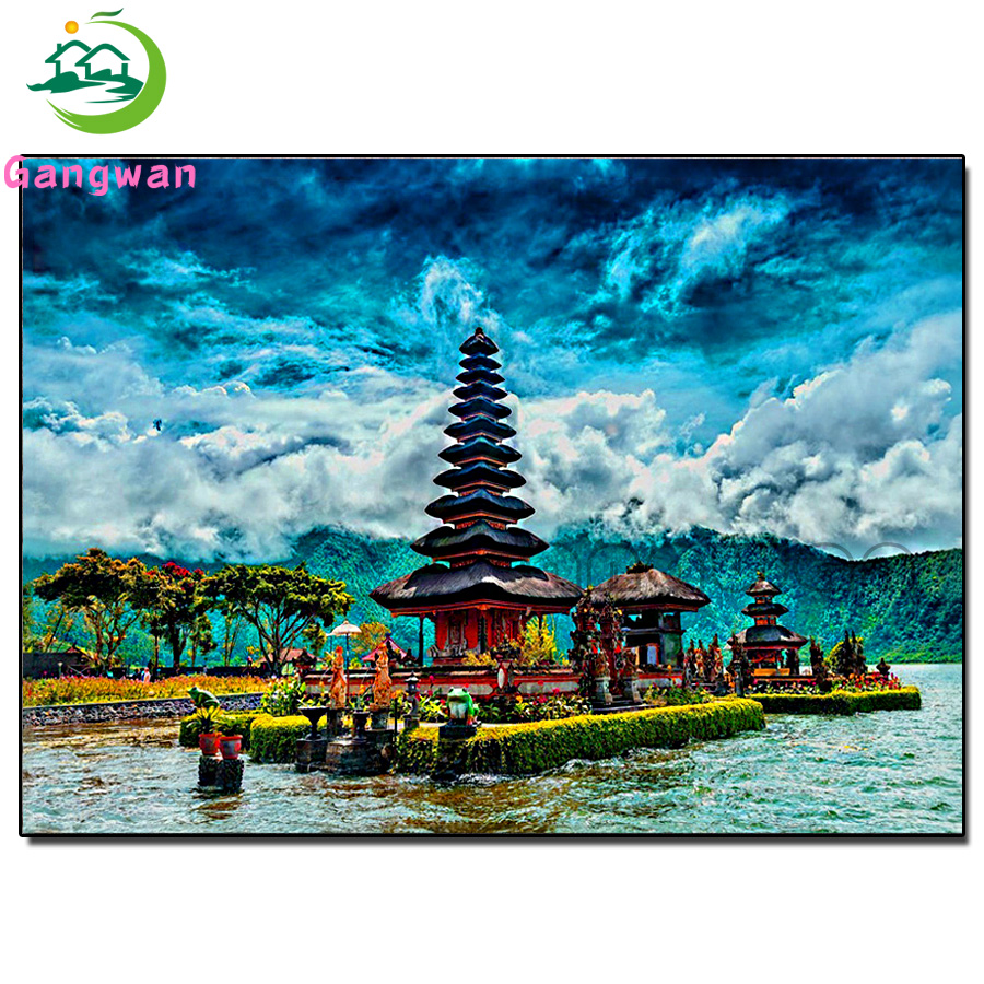 scenic building diamond painti - Embroidery Bali ulasan dan harga