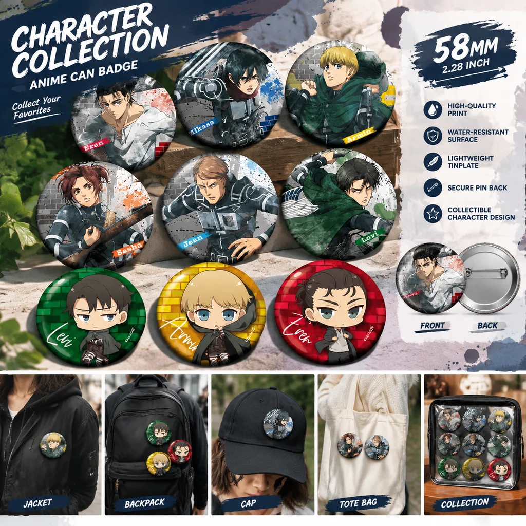 Attack on Titan Anime Merch Ba - Embroidery Reddit ulasan dan harga