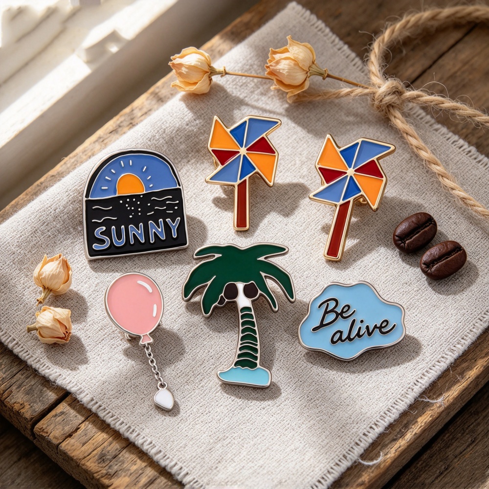 Romantic Sea Sunrise Pins Broo - Embroidery Bali ulasan dan harga
