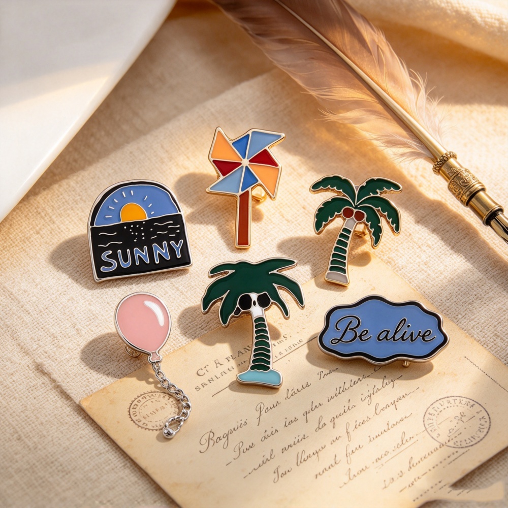 Romantic Sea Sunrise Pins Broo - Embroidery Bali ulasan dan harga